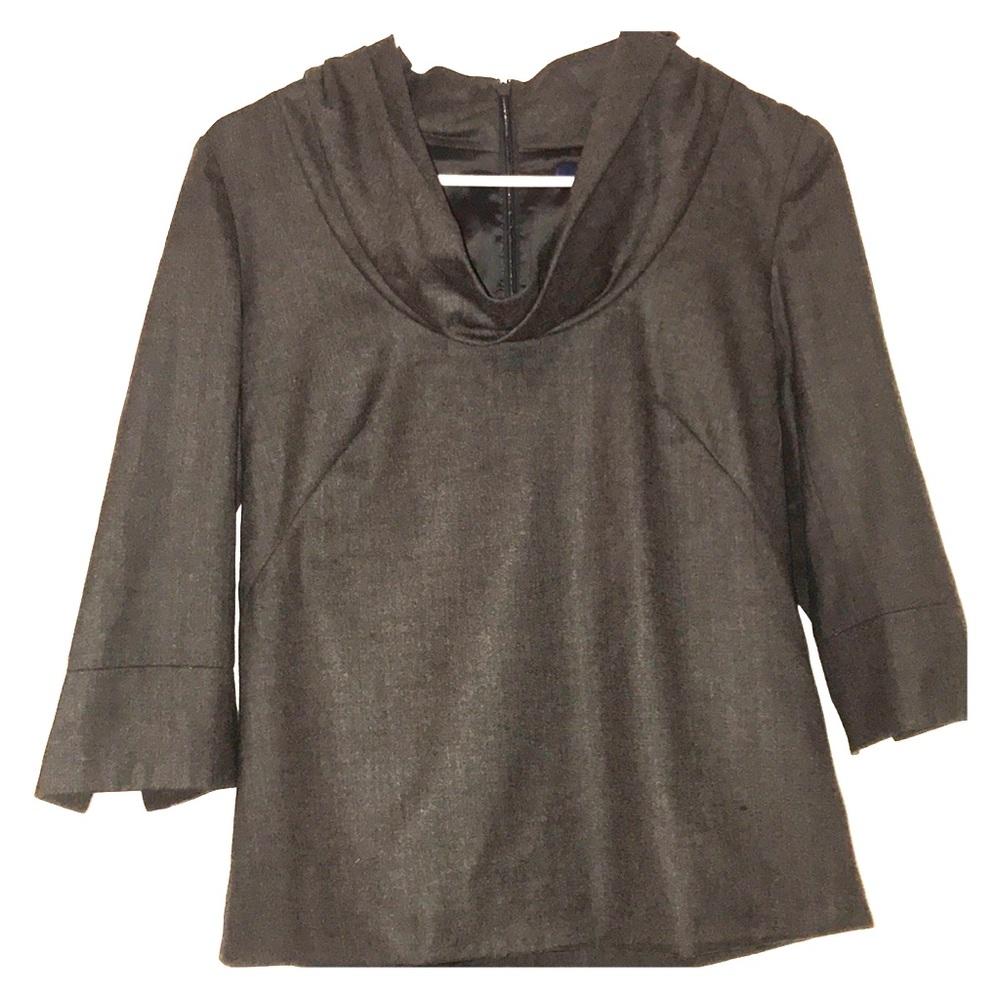 JCrew flannel funnel neck top